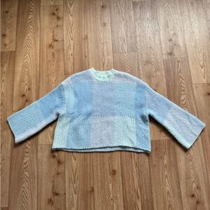 Jessica Simpson cropped knit pastel sweater